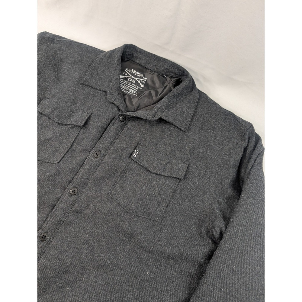 Grunt Style Flannel Shacket Shirt Mechanic XXL Gray Charcoal Grunge Outdoors
